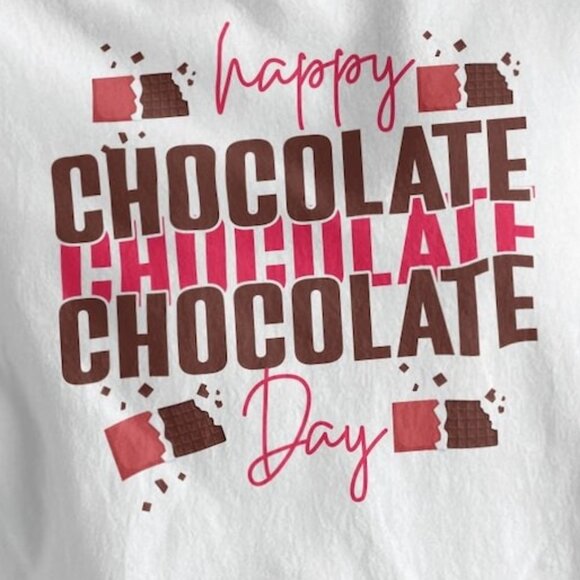 Happy Chocolate Day T-Shirt, Fun Chocolate Lover Shirt - Picture 2 of 4